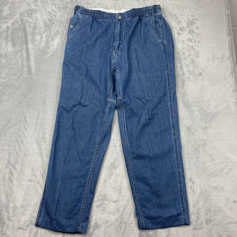 Levi's Stay‎ Loose Straight Jeans Mens L Blue Denim Waistband Mid Rise 5-Pocket